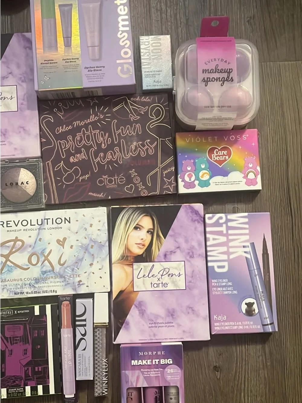 Kate Somerville Purple Eye Mask & Mixed Pink-Purple Makeup Lot